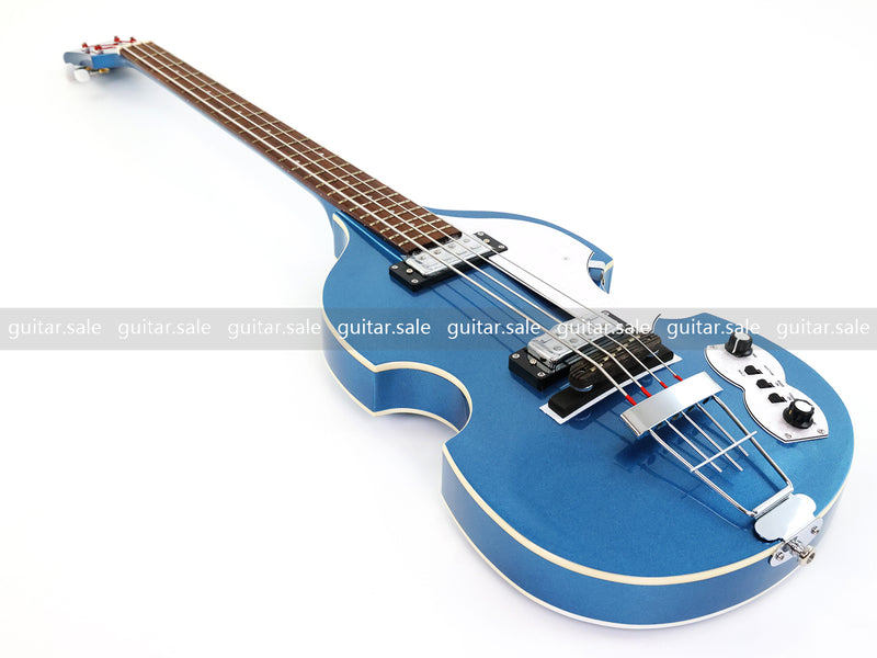 4 String Semi-Hollow Violin Electric Bass Guitar with Metallic Sparkling Finish (PHY-109)
