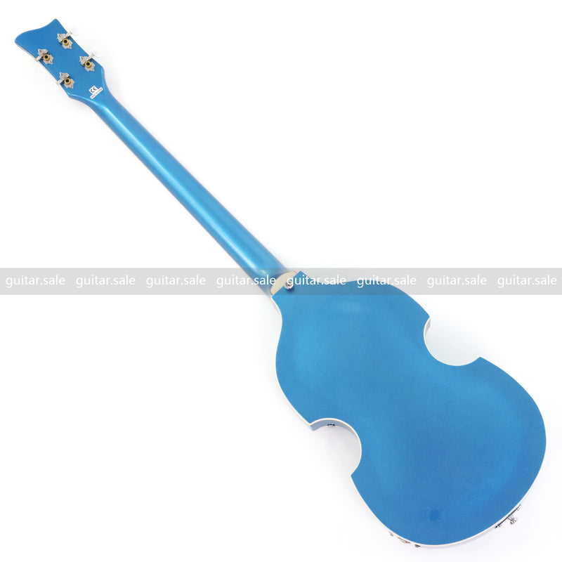 4 String Semi-Hollow Violin Electric Bass Guitar with Metallic Sparkling Finish (PHY-109)