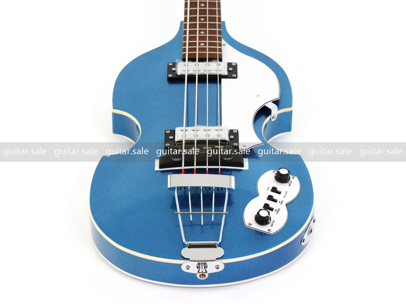 4 String Semi-Hollow Violin Electric Bass Guitar with Metallic Sparkling Finish (PHY-109)