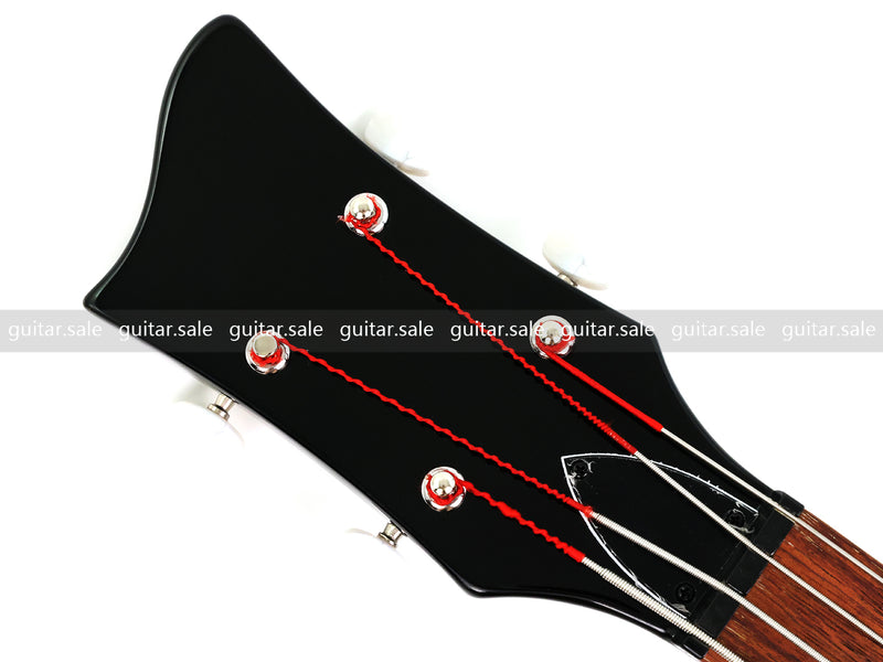 4 String Semi Hollow Archtop Electric Bass Guitar with Gloss Black Finish (PHF-128)