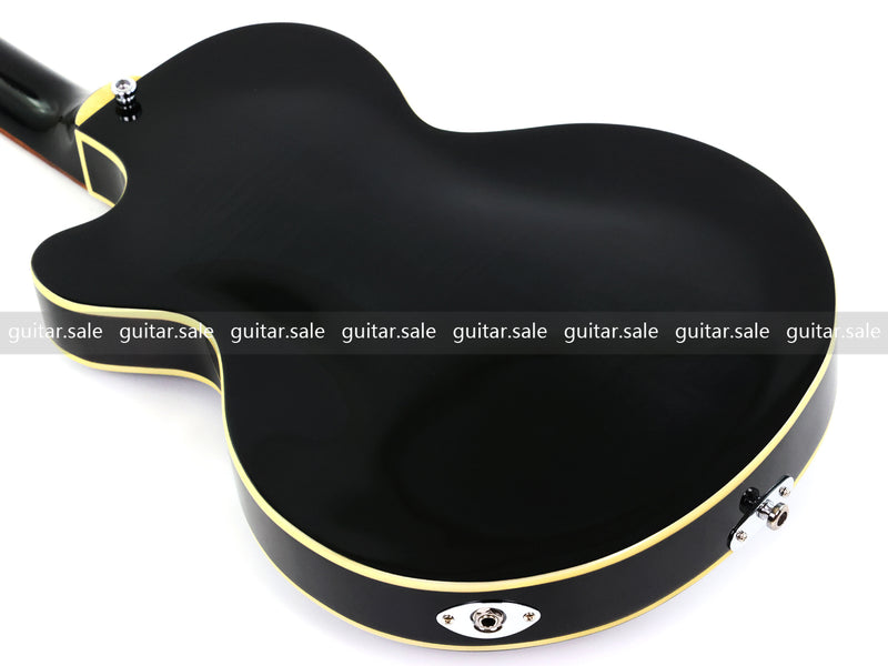 4 String Semi Hollow Archtop Electric Bass Guitar with Gloss Black Finish (PHF-128)