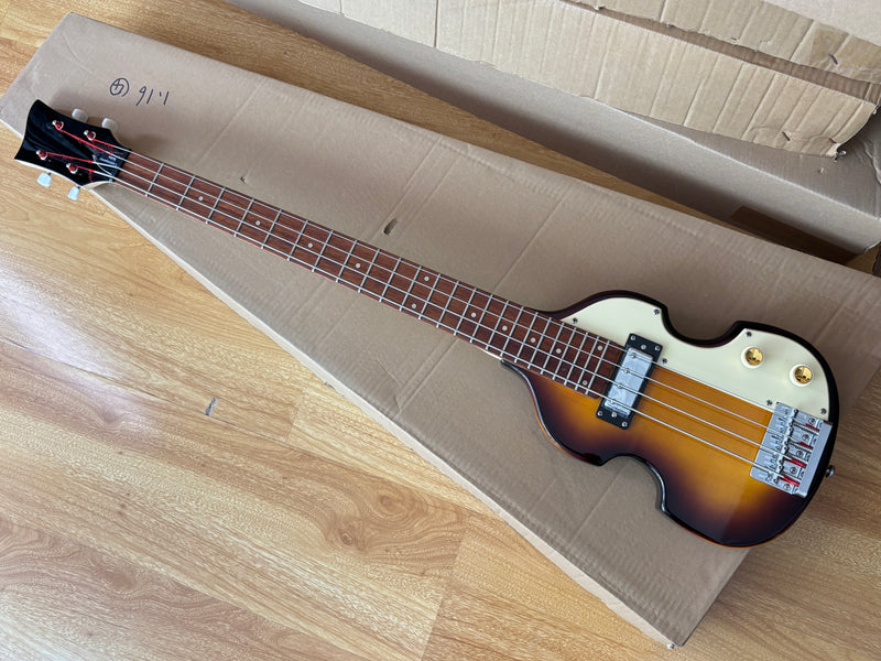 4 String Short Scale Mini Violin Sunburst Electric Bass Guitar(PHF-119)