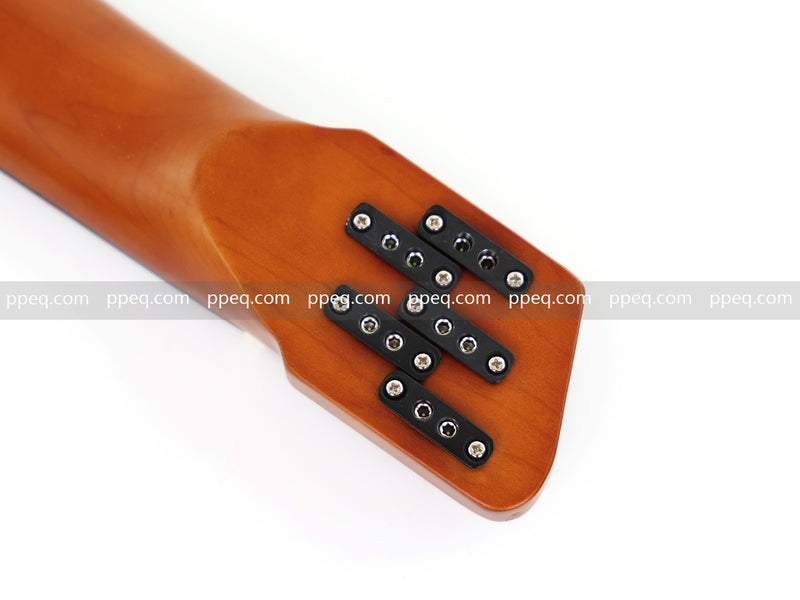 Headless 5-String Multiscale Fanned-Fret Bass Guitar with Gloss Color-Shifting Finish (LYM-299)
