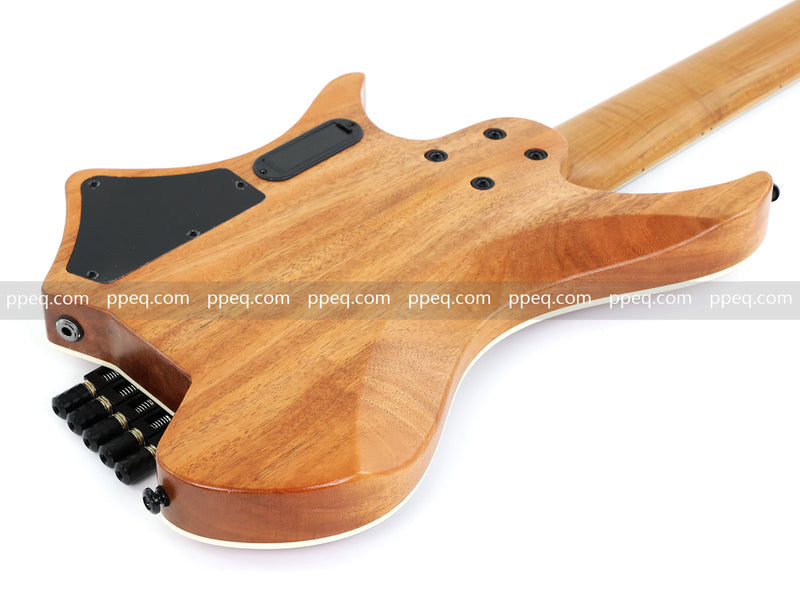 5-String Headless Electric Bass Guitar with Burl Maple Veneer Top (WTB-951)