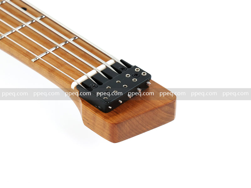 5-String Headless Electric Bass Guitar with Burl Maple Veneer Top (WTB-951)