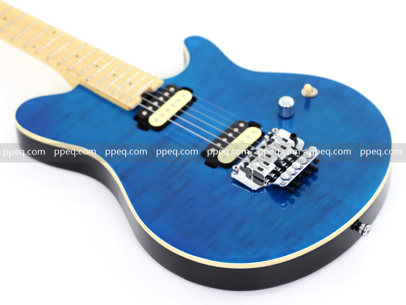 6-String AX40 Style Electric Guitar with Gloss Transparent Blue Finish (GKS-102)