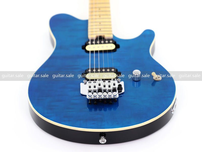 6-String AX40 Style Electric Guitar with Gloss Transparent Blue Finish (GKS-102)