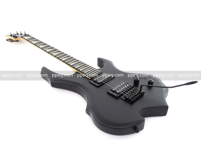 Guitar.Sale 6-String Black Matte Flame Electric Guitar (YMZ-273)