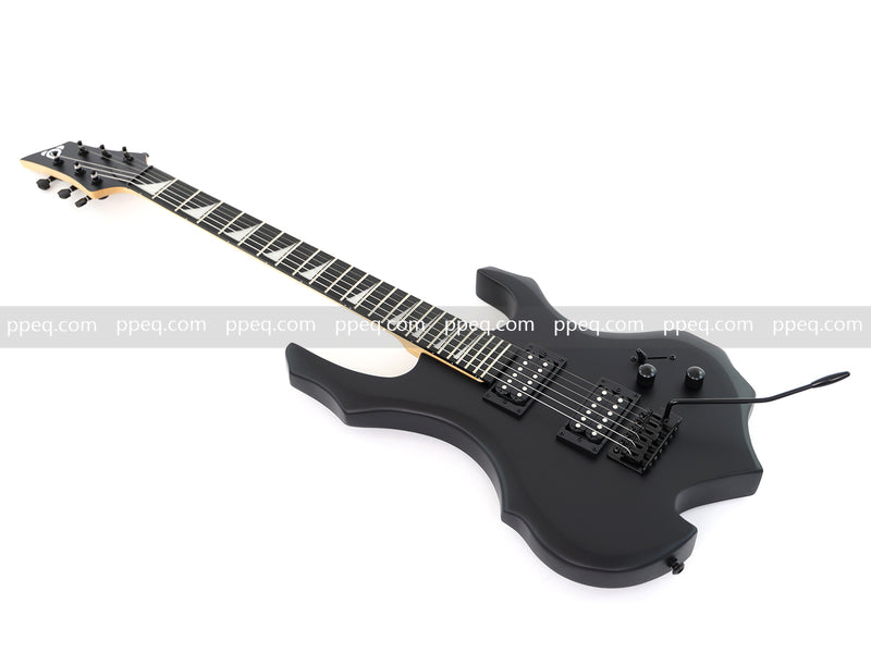Guitar.Sale 6-String Black Matte Flame Electric Guitar (YMZ-273)