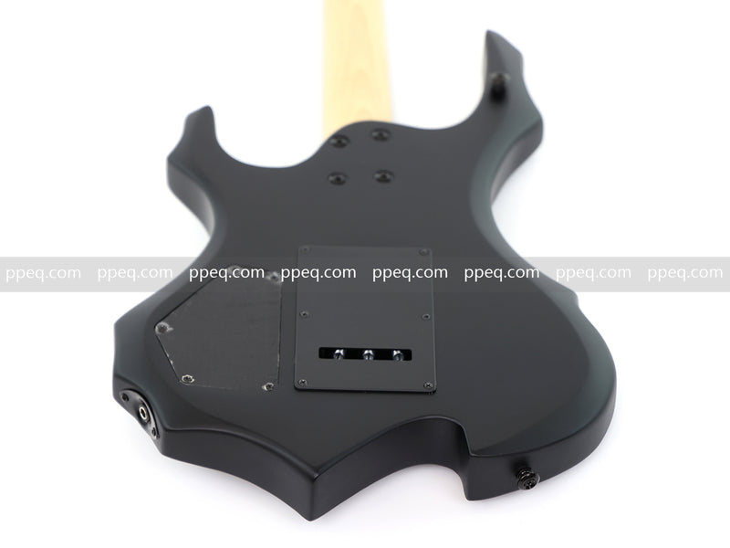Guitar.Sale 6-String Black Matte Flame Electric Guitar (YMZ-273)