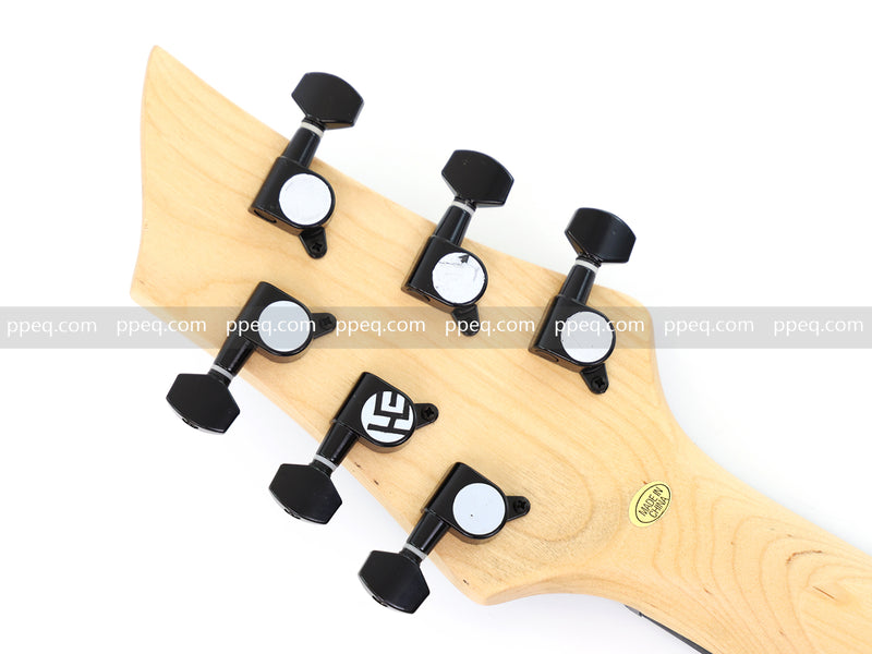 Guitar.Sale 6-String Black Matte Flame Electric Guitar (YMZ-273)