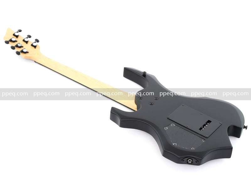 Guitar.Sale 6-String Black Matte Flame Electric Guitar (YMZ-273)