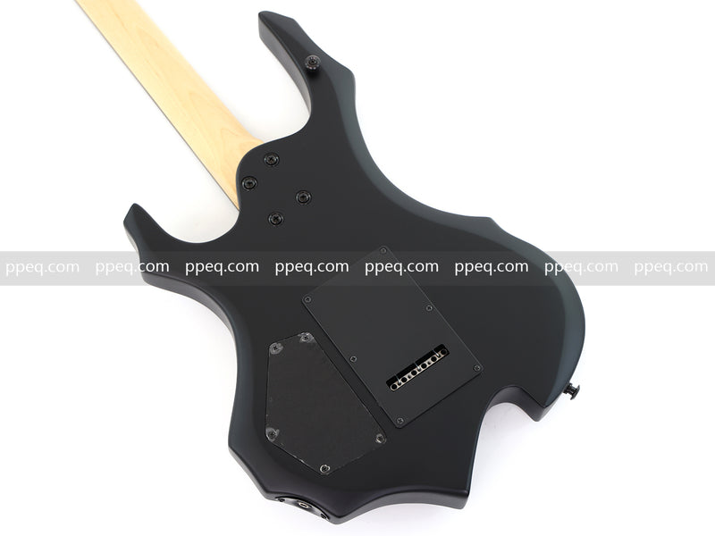 Guitar.Sale 6-String Black Matte Flame Electric Guitar (YMZ-273)