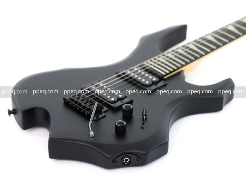 Guitar.Sale 6-String Black Matte Flame Electric Guitar (YMZ-273)
