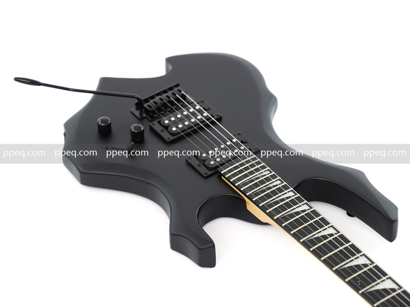 Guitar.Sale 6-String Black Matte Flame Electric Guitar (YMZ-273)