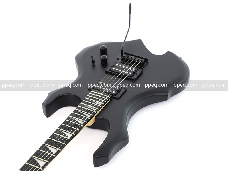 Guitar.Sale 6-String Black Matte Flame Electric Guitar (YMZ-273)