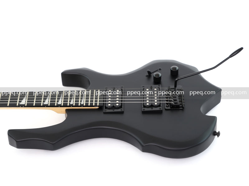 Guitar.Sale 6-String Black Matte Flame Electric Guitar (YMZ-273)