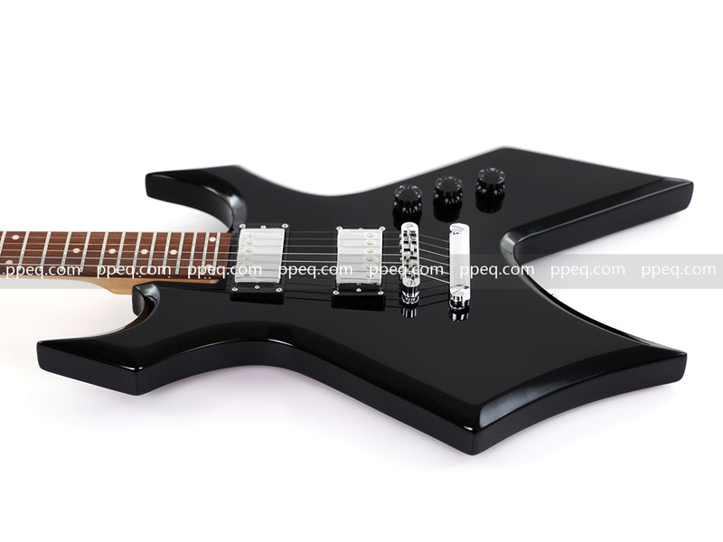 6-String Electric Guitar with Gloss Black Finish (HY-2547)