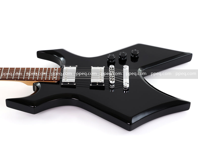 6-String Electric Guitar with Gloss Black Finish (HY-2547)