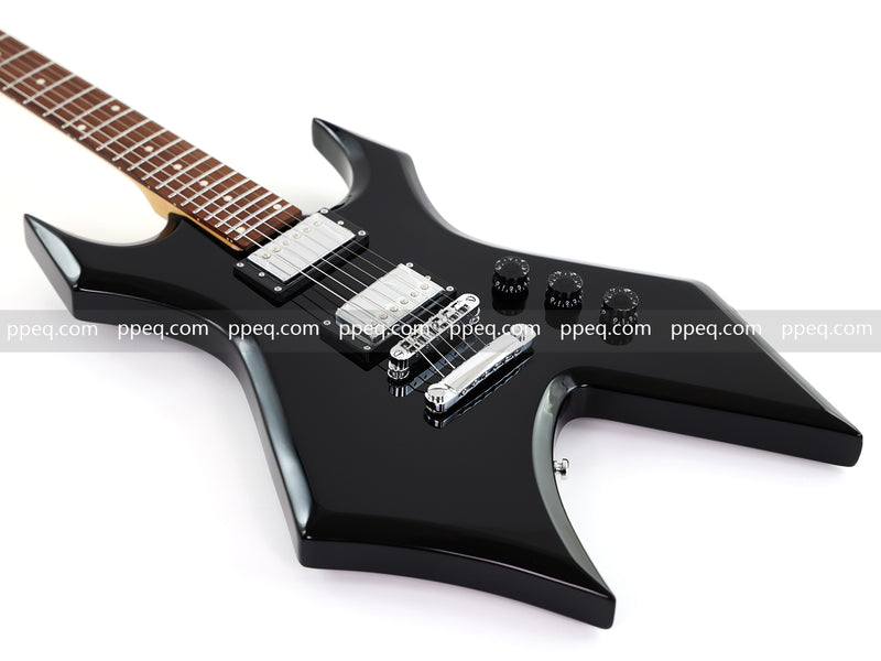 6-String Electric Guitar with Gloss Black Finish (HY-2547)