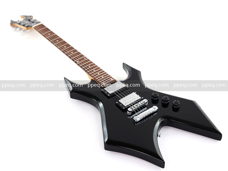 6-String Electric Guitar with Gloss Black Finish (HY-2547)