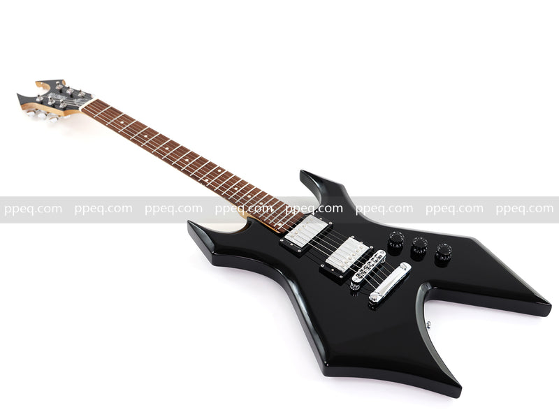 6-String Electric Guitar with Gloss Black Finish (HY-2547)