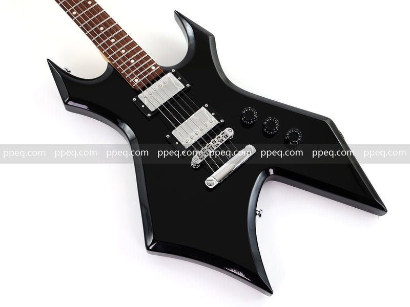 6-String Electric Guitar with Gloss Black Finish (HY-2547)
