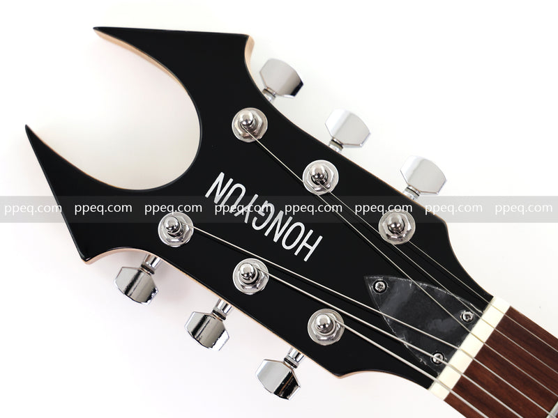 6-String Electric Guitar with Gloss Black Finish (HY-2547)