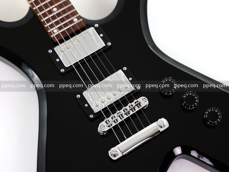 6-String Electric Guitar with Gloss Black Finish (HY-2547)