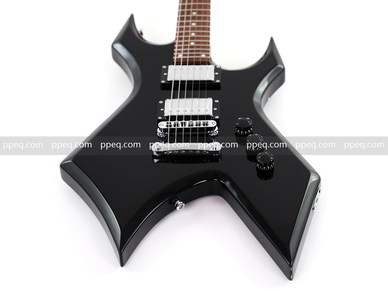 6-String Electric Guitar with Gloss Black Finish (HY-2547)