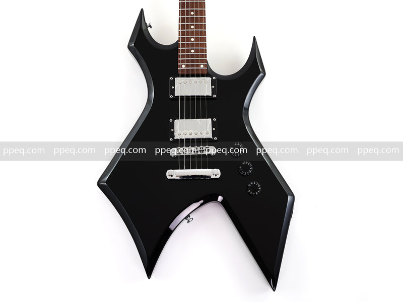 6-String Electric Guitar with Gloss Black Finish (HY-2547)