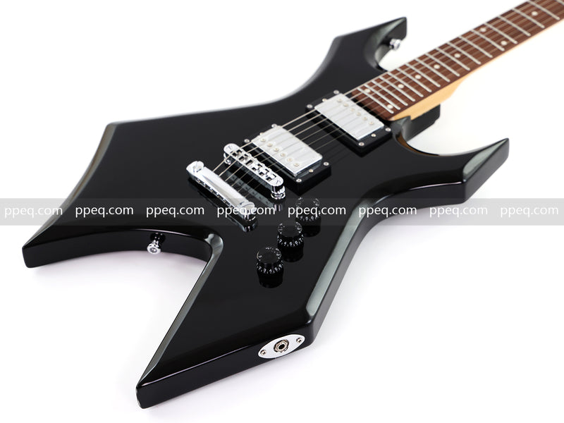 6-String Electric Guitar with Gloss Black Finish (HY-2547)