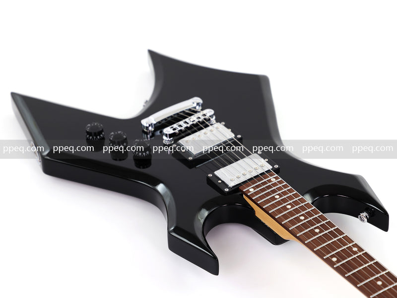 6-String Electric Guitar with Gloss Black Finish (HY-2547)