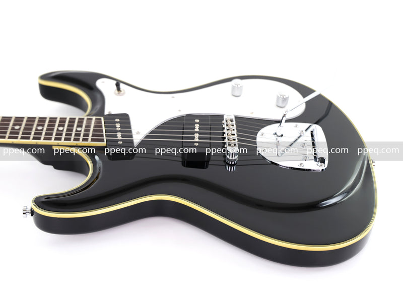 6-String Electric Guitar with Gloss Black Finish (HY-2565)