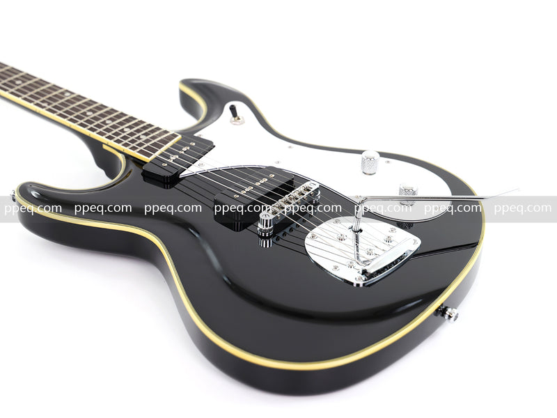6-String Electric Guitar with Gloss Black Finish (HY-2565)