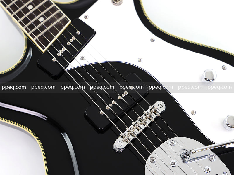 6-String Electric Guitar with Gloss Black Finish (HY-2565)