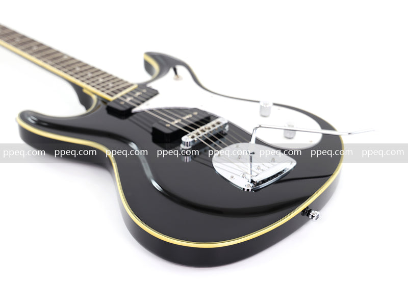 6-String Electric Guitar with Gloss Black Finish (HY-2565)