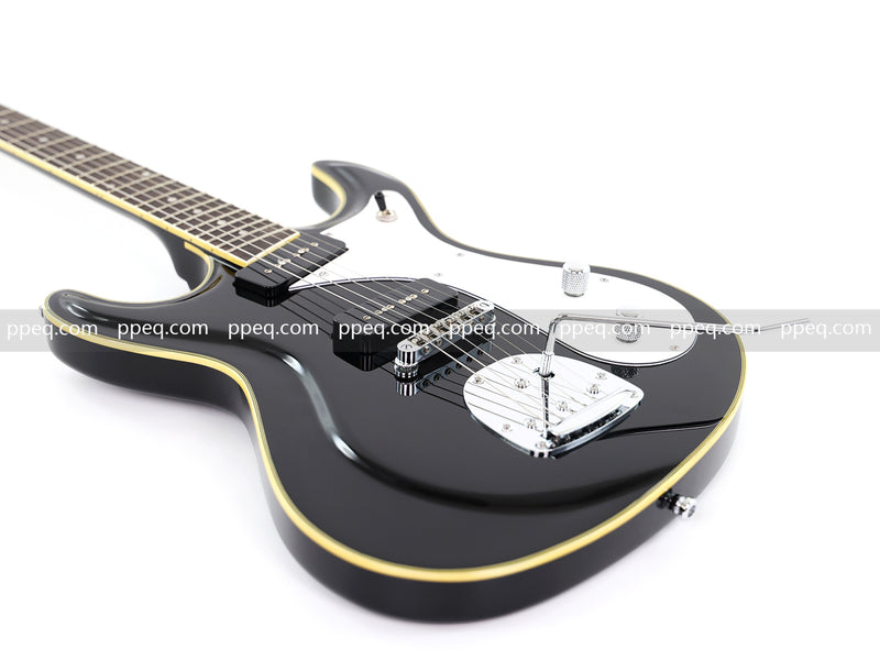 6-String Electric Guitar with Gloss Black Finish (HY-2565)