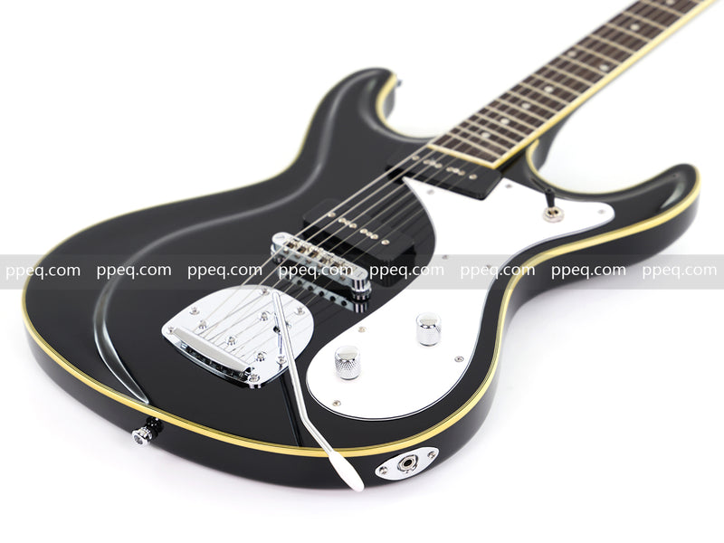 6-String Electric Guitar with Gloss Black Finish (HY-2565)