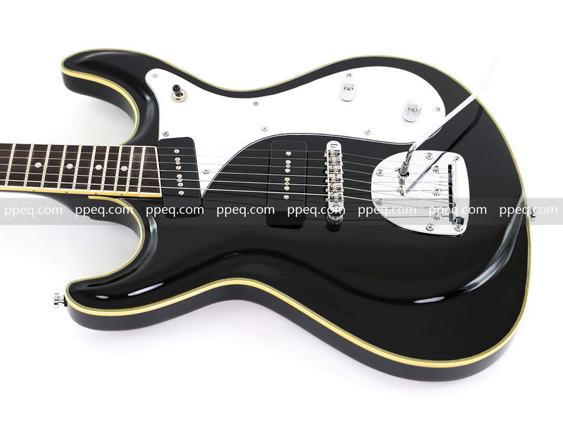 6-String Electric Guitar with Gloss Black Finish (HY-2565)