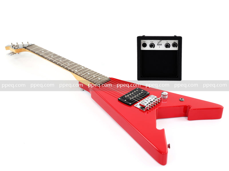 First Act Brand 6-String Electric Guitar with Gloss Bright Red Finish (FA-300)