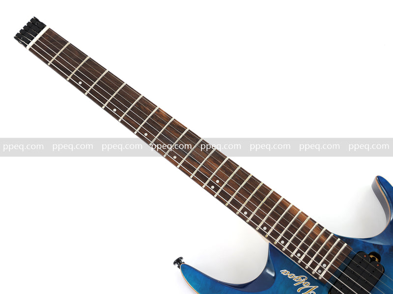 6-String Headless Electric Guitar with Burl Maple Veneer Top (YY-640)