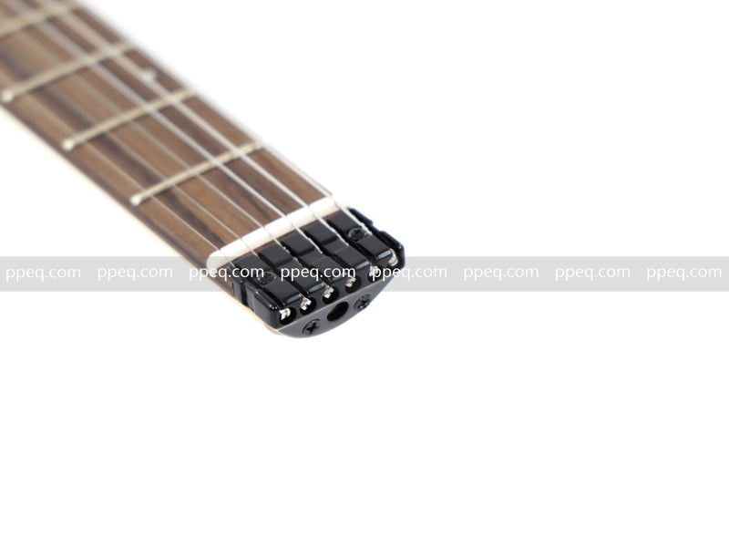 6-String Headless Electric Guitar with Burl Maple Veneer Top (YY-643)