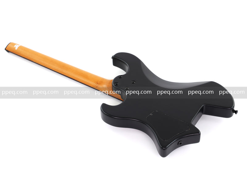 6-String Headless Electric Guitar with Matte Dark Black Finish (HY-2543)