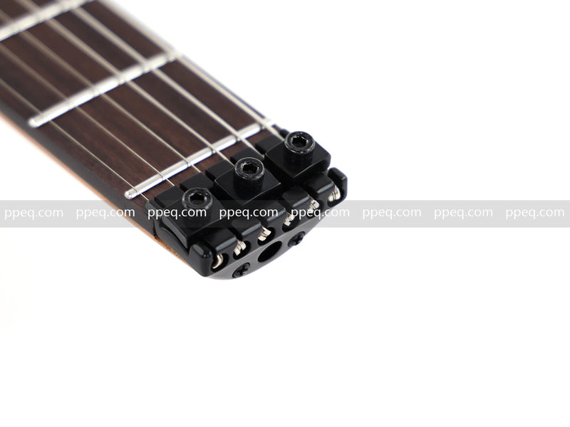 6-String Headless Electric Guitar with Matte Dark Black Finish (HY-2543)