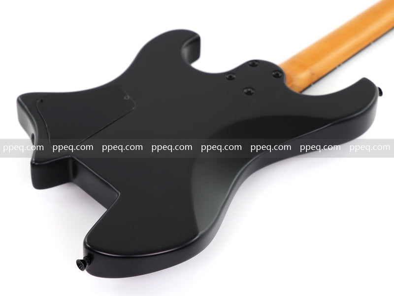 6-String Headless Electric Guitar with Matte Dark Black Finish (HY-2543)