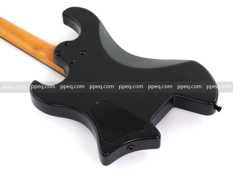 6-String Headless Electric Guitar with Matte Dark Black Finish (HY-2543)