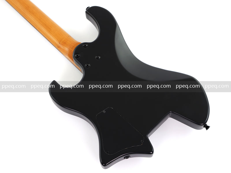 6-String Headless Electric Guitar with Matte Dark Black Finish (HY-2543)