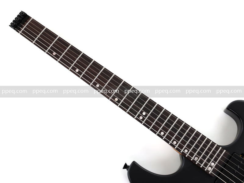 6-String Headless Electric Guitar with Matte Dark Black Finish (HY-2543)