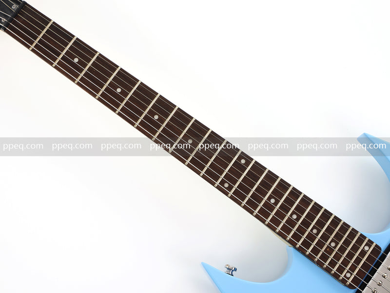6-String Pastel Blue Gloss Finish Electric Guitar (HY-2501)